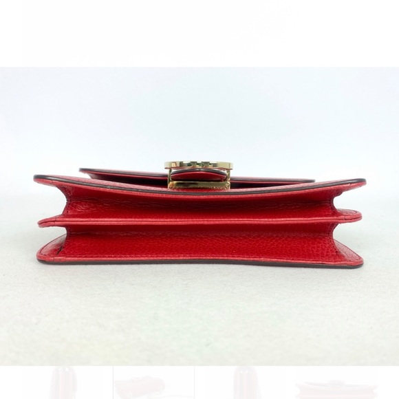 Gucci RARE Interlocking GG Red Leather Crossbody with Dust Bag - Picture 12 of 14